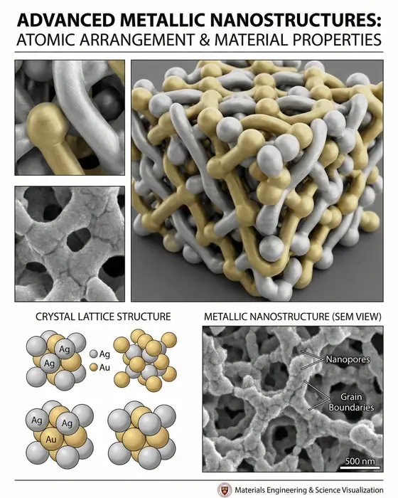 Crystal Lattice Nanostructure - Materials Science