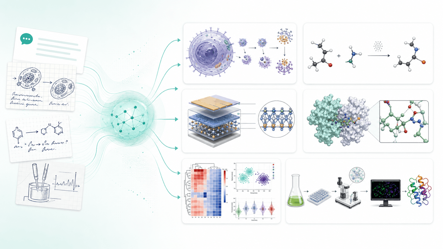 [Other] AI scientific illustration workflow that turns research notes into cross-disciplinary figures for biology, chemistry, materials science, data visualization, and lab methods.