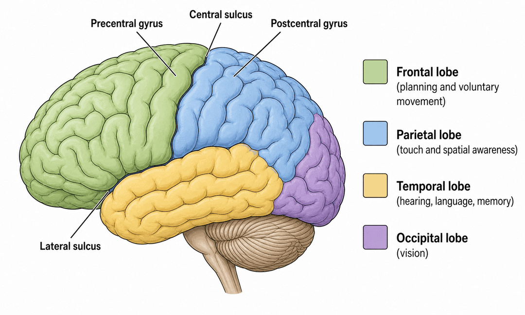 Brain Diagram: Labeled, Blank & Printable | SciDraw AI
