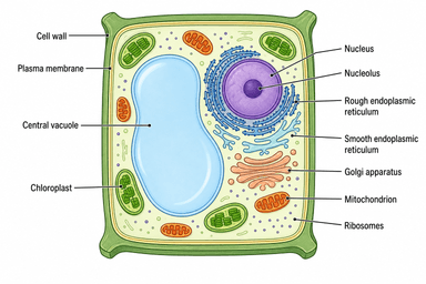 Cell Diagram Generator | Labeled Animal, Plant & Bacterial Cells ...