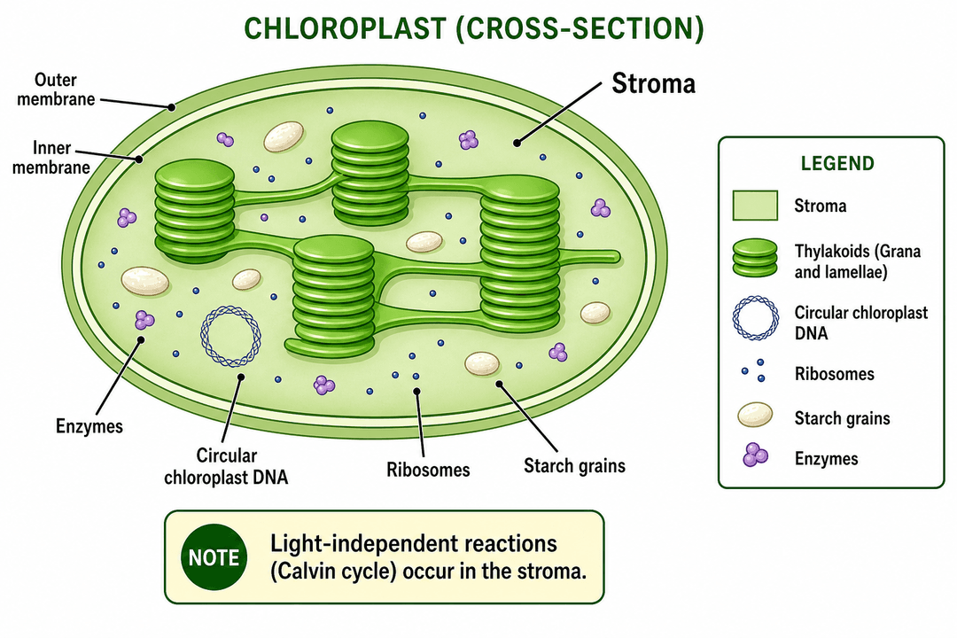 Chloroplast Diagram Generator: Labeled Structure | SciDraw AI