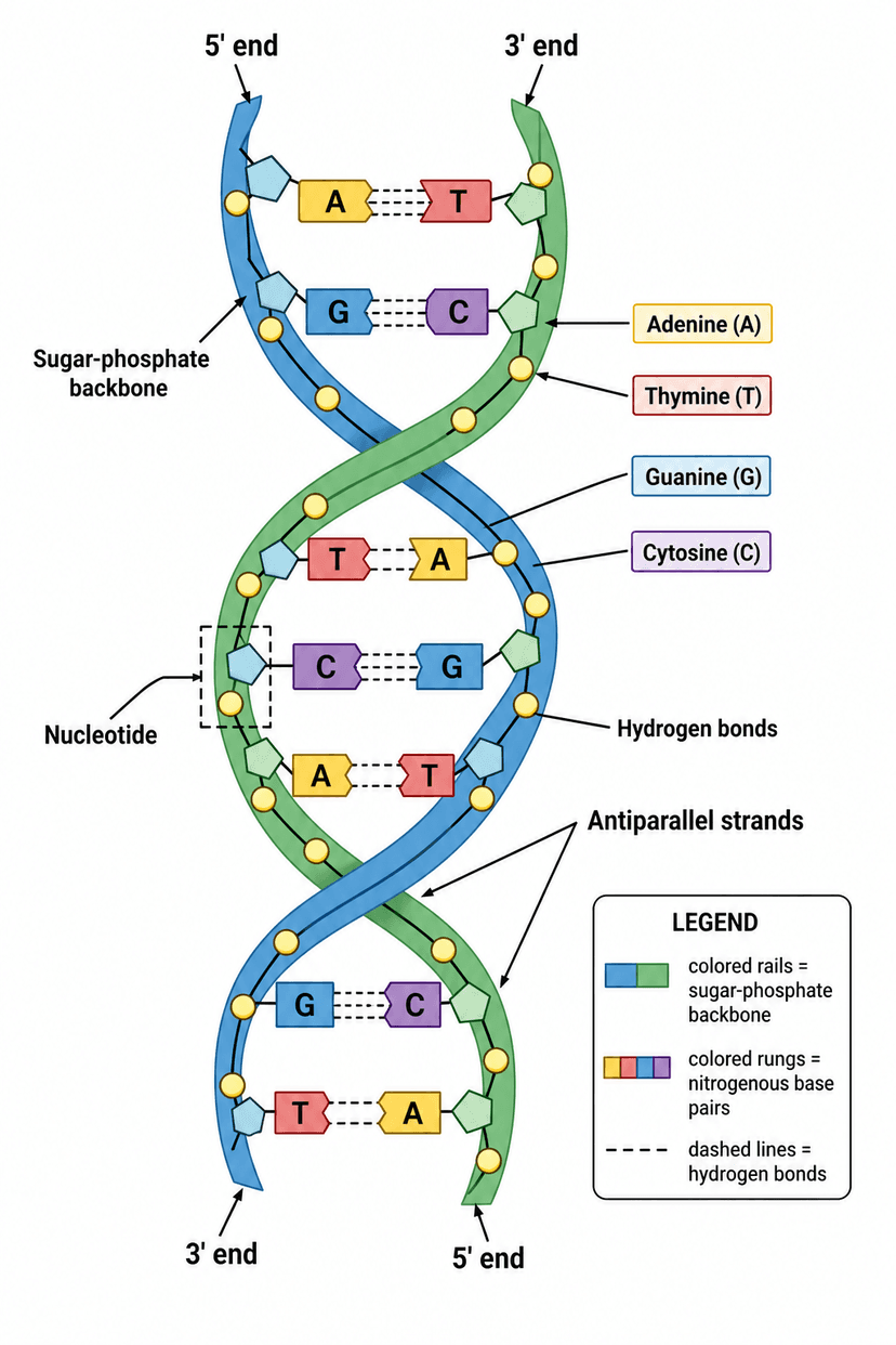 DNA Diagram Generator: Draw Labeled DNA | SciDraw AI