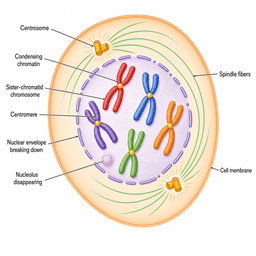 Mitosis Diagram Generator | Labeled Phases of Mitosis | SciDraw AI