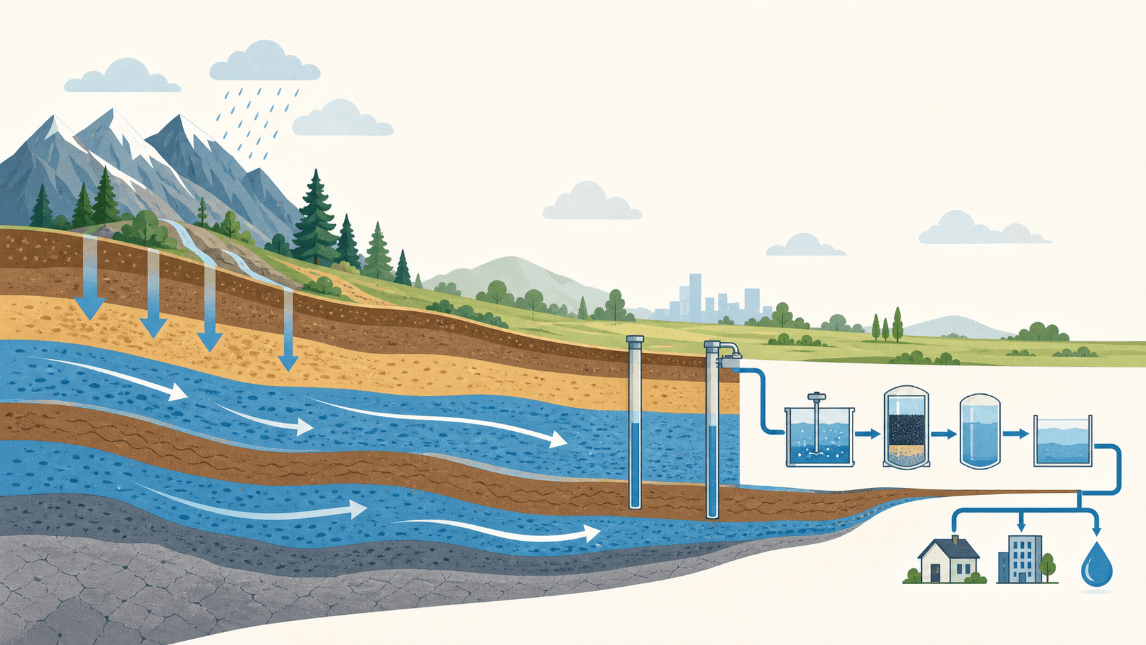 Hydrogeologische Profilschnitte und verfahrenstechnische Fließbilder zeichnen Hydrogeologische Profilschnitte und verfahrenstechnische Fließbilder zeichnen