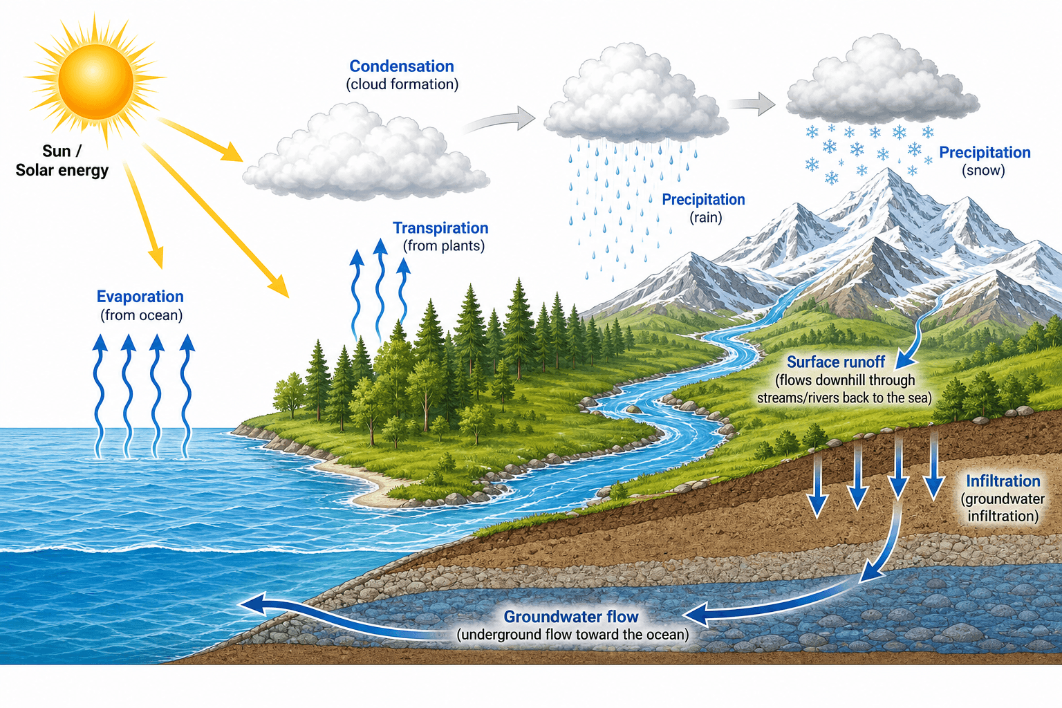 Water Cycle Diagram Generator