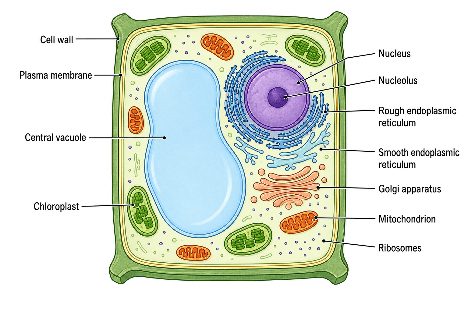Cell Diagram Generator | Labeled Animal, Plant & Bacterial Cells ...