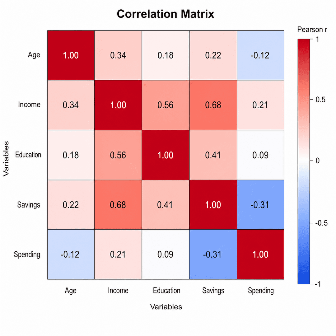 Free Correlation Matrix Generator | Correlation Heatmap Maker | SciDraw AI