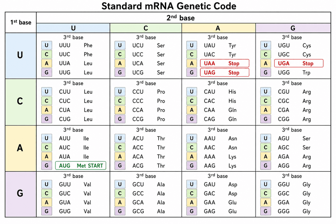 Dna To Rna Code Transcription & Translation Diagram Generator | SciDraw AI