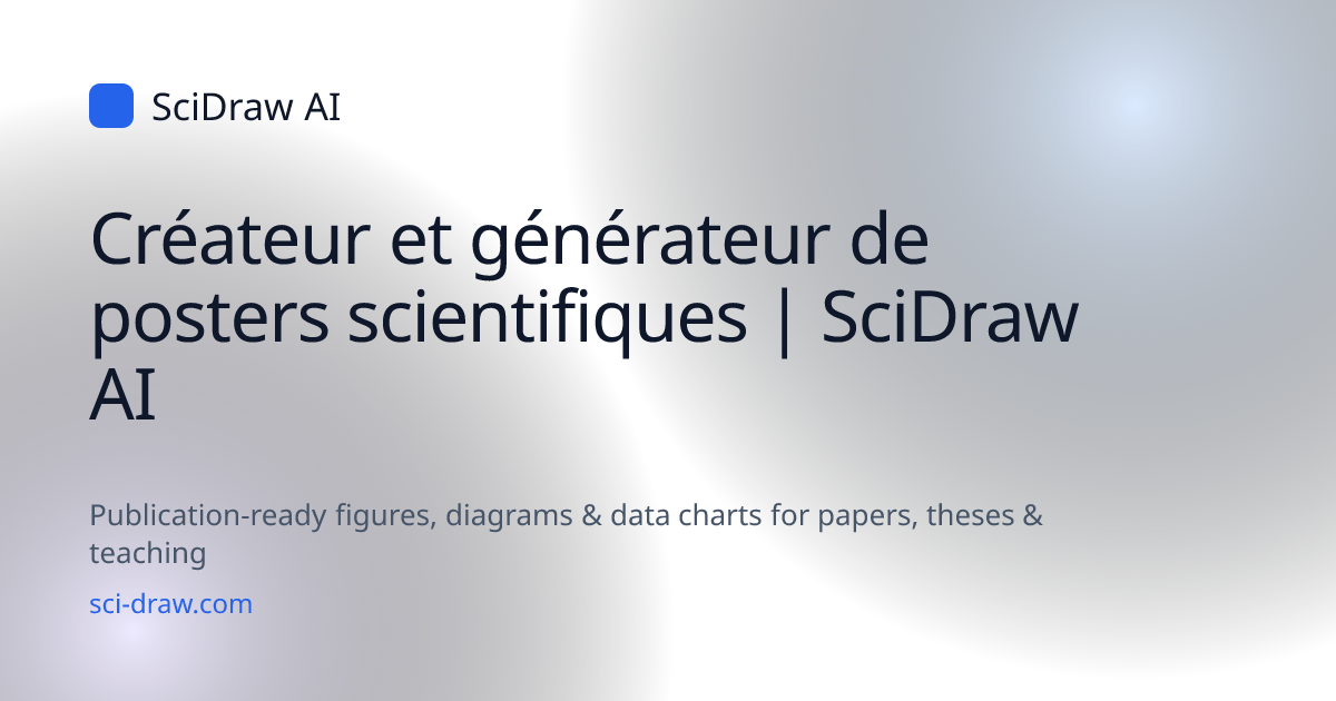 Créateur et générateur de posters scientifiques | SciDraw AI