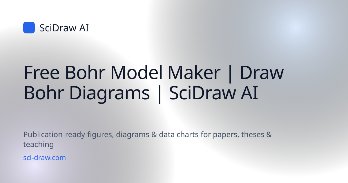 Free Bohr Model Maker | Draw Bohr Diagrams | SciDraw AI