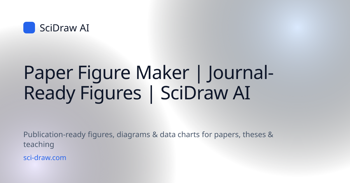 Paper Figure Maker | Journal-Ready Figures | SciDraw AI