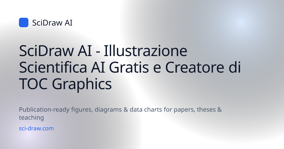 SciDraw AI - Illustrazione Scientifica AI Gratis e Creatore di TOC Graphics